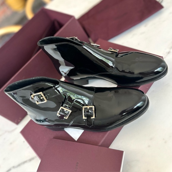 HAND CRAFTED IN UK_WEARABLE ART! Rare Patent Leather John Lobb Willow! - Picture 11 of 16